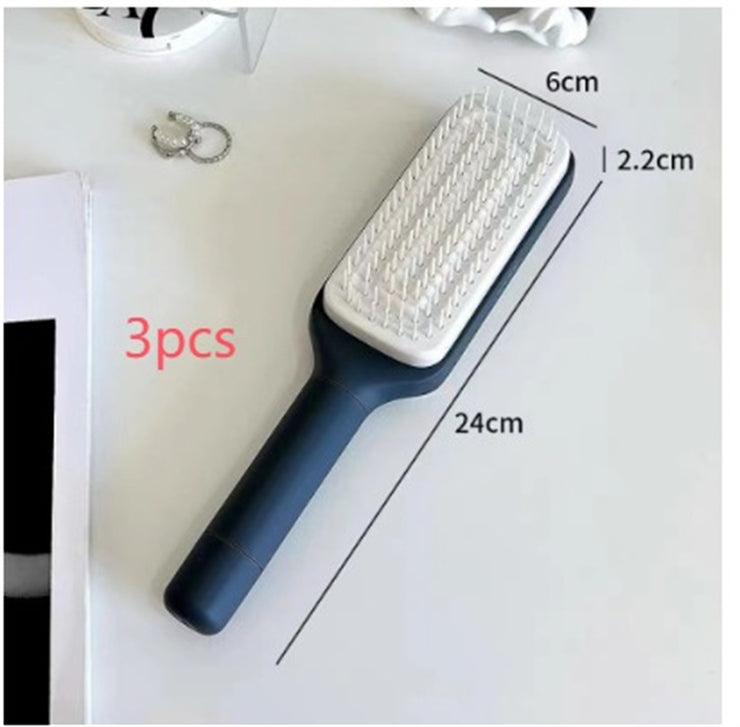 4-in-1 Self-Cleaning Hair Brush