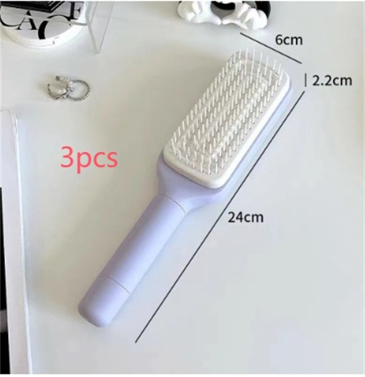 4-in-1 Self-Cleaning Hair Brush